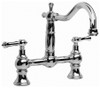 Kitchen Faucet with Metal Cross Handles in Polished Chrome