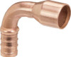 Viega PureFlow Crimp 90° elbow, copper, Crimp: ½; C: ½
