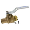 S-585-66-LF-HC 1/2 in. Two-Piece Bronze Ball Valve - Lead-Free*, Full Port, Stainless Steel Trim, Solder, Hose Connection