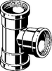 Viega ProPress tee, copper, P1: 2½; P2: 2½; P3: ½