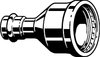 Viega ProPress reducer, copper, P1: 3; P2: 2½