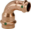 Viega ProPress 90° reducing elbow, copper, P1: 1; P2: ¾