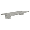 11-in x 4-in x 2-in Solid Surface Grab Bar Shelf, Stone Hearth
