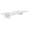 11-in x 4-in x 2-in Solid Surface Grab Bar Shelf, Gilded Stream