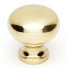 A1066-PB Knob Traditional 3/4-in in Polished Brass