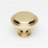 A1146-PB Knob Traditional 1-1/2-in in Polished Brass