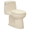 One Piece Elongated 1.28 GPF ADA Toilet with E-Max Flush System - Seat Included in Bone