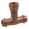PC612 1 in. x 1 in. x 3/4 in. Tee P x P x F - Wrot Copper