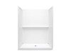 60" x 34" x 75" Vikrell(R) shower with Aging in Place backerboards, center drain