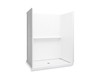60" x 34" x 75" Vikrell(R) shower, center drain