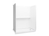 60" x 30" x 76-1/4" Vikrell(R) shower with Aging in Place backerboards, right drain