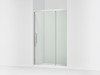 76" H pivot shower door with 5/16"-thick glass