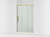 76" H pivot shower door with 5/16"-thick glass