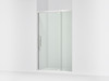 76" H pivot shower door with 5/16"-thick glass