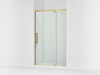 76" H pivot shower door with 5/16"-thick glass
