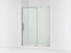 76" H pivot shower door with 5/16"-thick glass