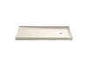 60" x 30" alcove shower base, right drain