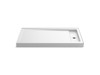 60" x 34" alcove shower base, right drain