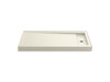 60" x 32" alcove shower base, right drain