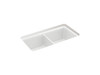 33-1/2" undermount double-bowl kitchen sink