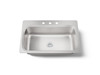 33" top-mount single-bowl kitchen sink