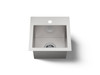 15" top-/under-mount single-bowl bar sink