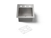 15" top-/undermount bar sink