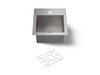15" top-/undermount bar sink