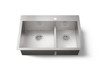 Smart Divide(R) 33" top-/undermount double-bowl kitchen sink