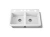 33" undermount double-bowl kitchen sink