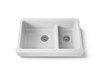 Smart Divide(R) 35-1/2" undermount double-bowl farmhouse kitchen sink with short apron