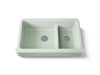 Smart Divide(R) 35-1/2" undermount double-bowl farmhouse kitchen sink with short apron