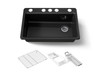 33" undermount single-bowl workstation kitchen sink