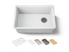 26-1/2" undermount single-bowl workstation kitchen sink