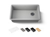 29-1/2" undermount single-bowl workstation kitchen sink