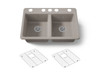 33" undermount double-bowl kitchen sink