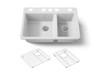 33" undermount double-bowl kitchen sink