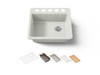 25" undermount single-bowl workstation kitchen sink