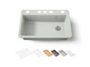 33" undermount single-bowl workstation kitchen sink