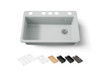 33" undermount single-bowl workstation kitchen sink