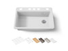33" undermount single-bowl workstation kitchen sink