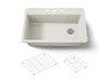 33" top-mount single-bowl kitchen sink