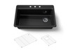 33" top-mount single-bowl kitchen sink