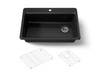 33" top-mount single-bowl kitchen sink