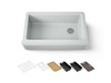 35-3/4" undermount single-bowl farmhouse workstation kitchen sink