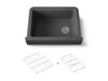 29-3/4" undermount single-bowl farmhouse kitchen sink with short apron