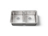 31-1/2" undermount double-bowl kitchen sink