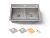 Smart Divide(R) 33" top-/undermount double-bowl workstation kitchen sink