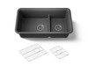 Smart Divide(R) 33-1/2" undermount double-bowl kitchen sink