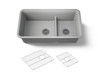 Smart Divide(R) 33-1/2" undermount double-bowl kitchen sink